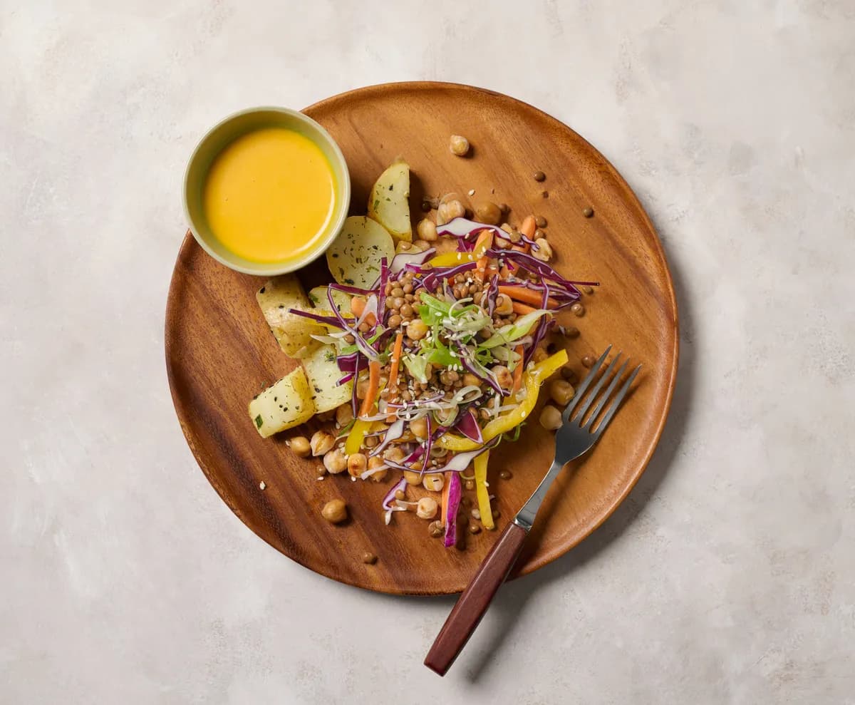 Asian Rainbow Bowl w/ Miso Dressing