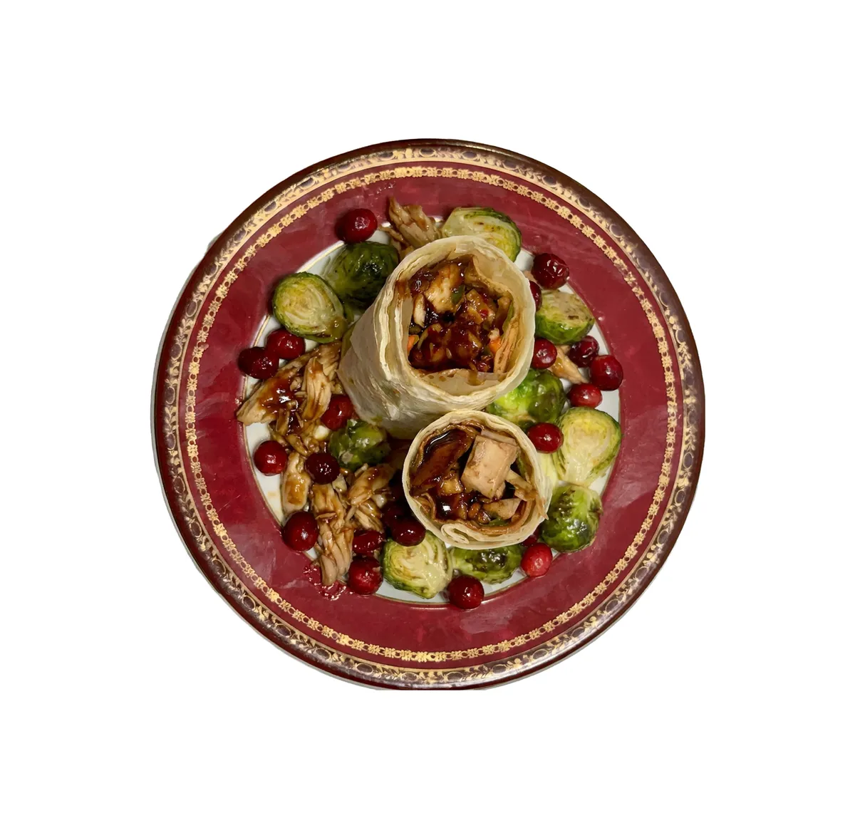 Hoisin Cranberry Christmas Wrap