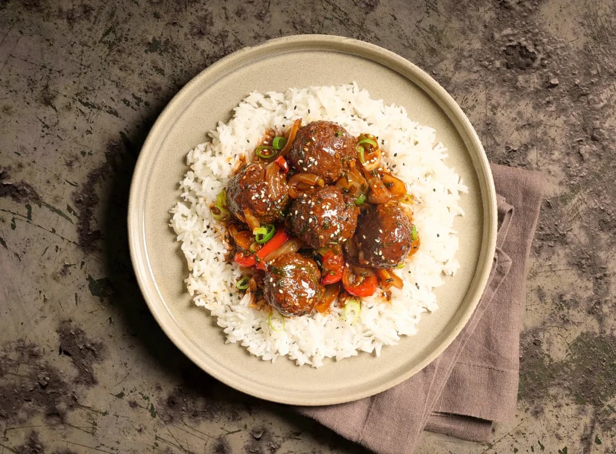 Korean Gangjeong Beef Meatballs