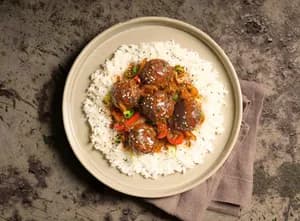 Korean Gangjeong Beef Meatballs