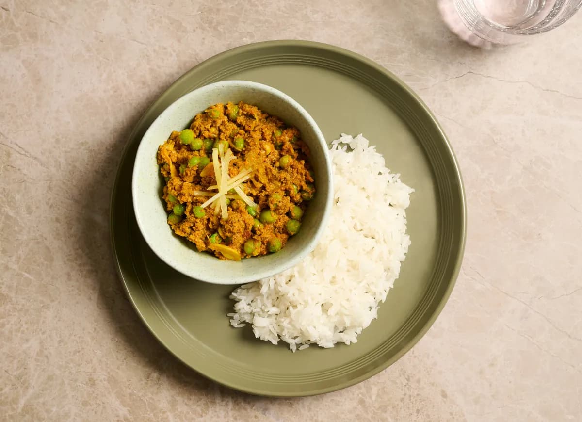 Lamb Keema Mutter Rice Bowl