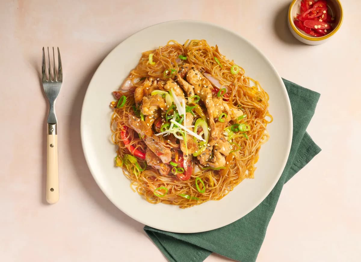 Singapore Noodles with Chicken